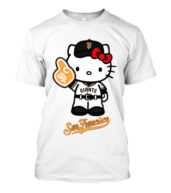 Hello Kitty San Francisco Giants Baseball Fan Character T-Shirt
