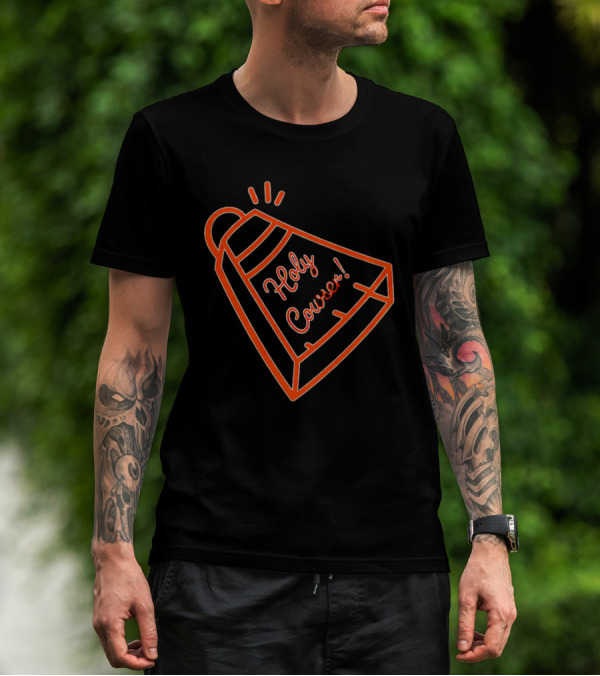 Holy Cowser Neon Orange Cowbell T-Shirt