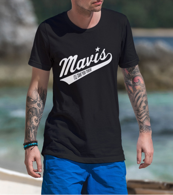 Mavis I'll Take You There Star Icon Vintage Style Baseball Script T-Shirt