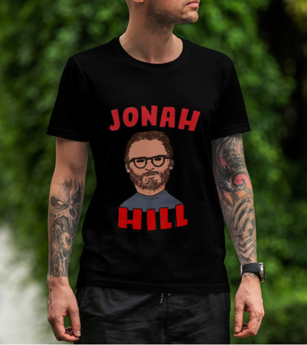 Jonah Hill Illustrated Portrait In T-Shirt