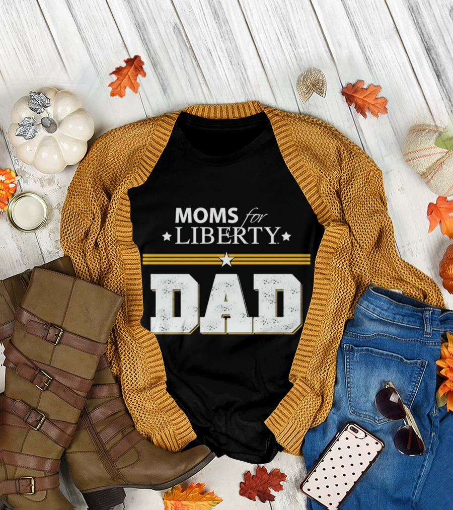 Moms for Liberty Dad Star Stripes T-Shirt