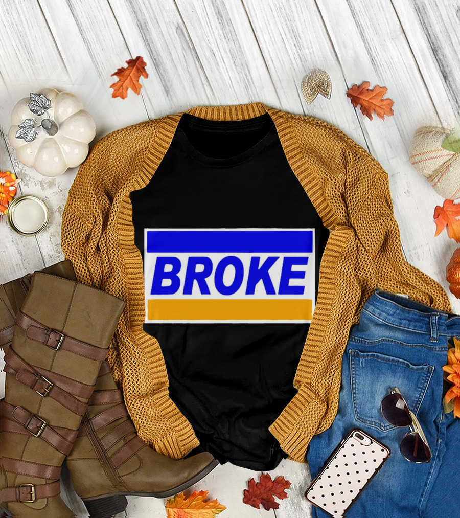 Broke Blue Orange Card Inspired Humor T-Shirt