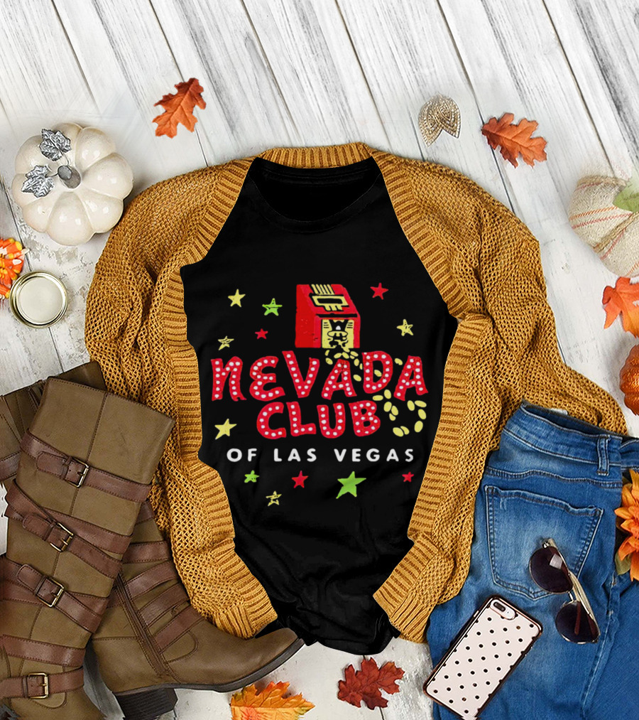 Nevada Club of Las Vegas Vintage Slot Machine Stars T-Shirt
