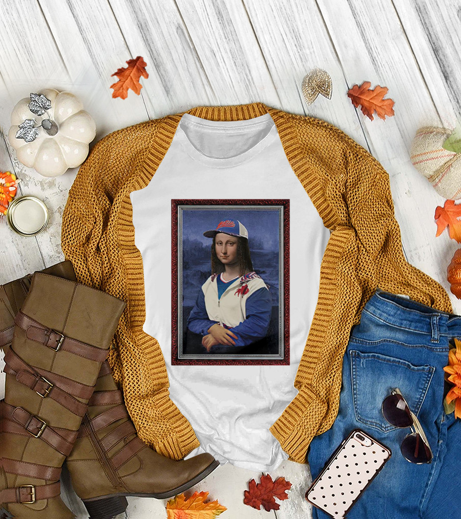 Buffa Lisa Buffalo Bills Mona Lisa Hoodie Cap T-Shirt