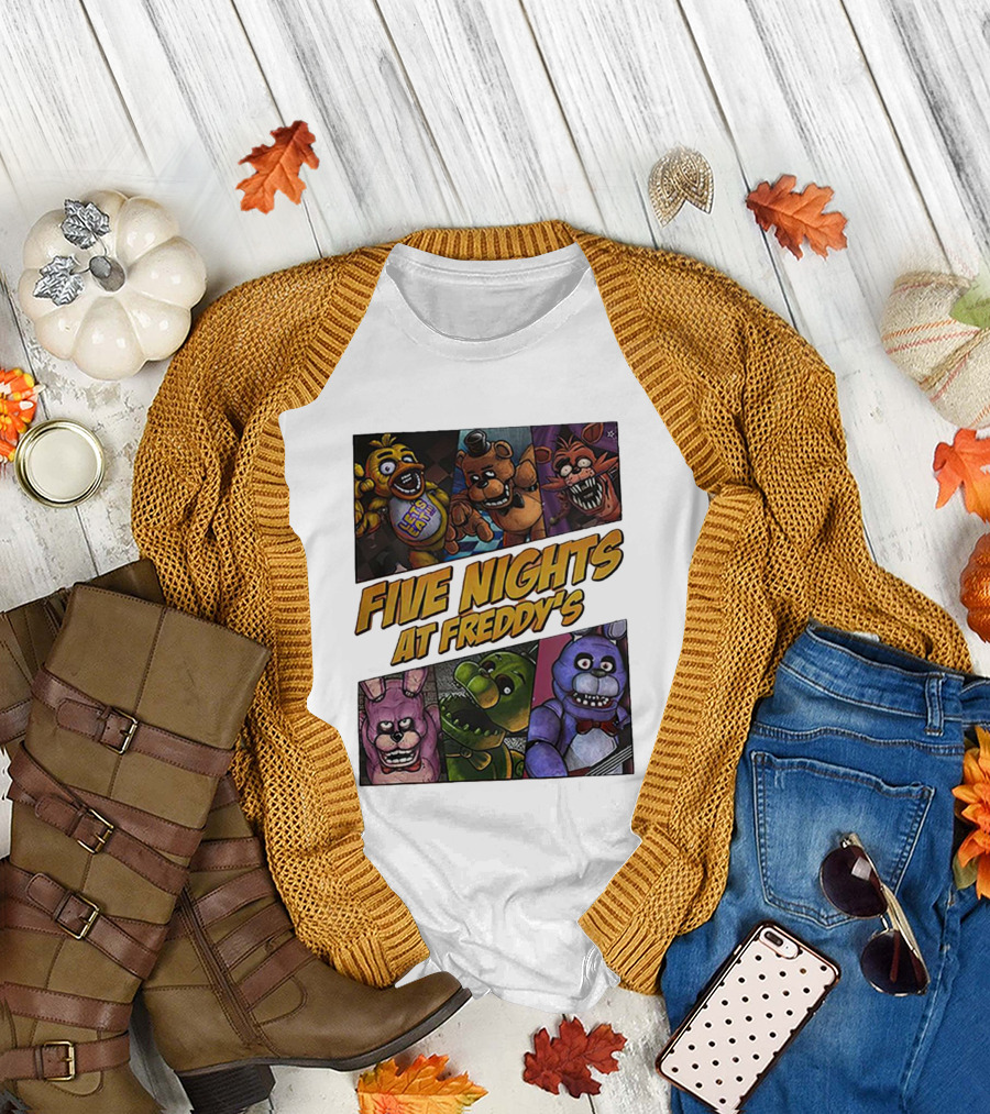 Five Nights at Freddy's Let's Eat Characters Montage T-Shirt