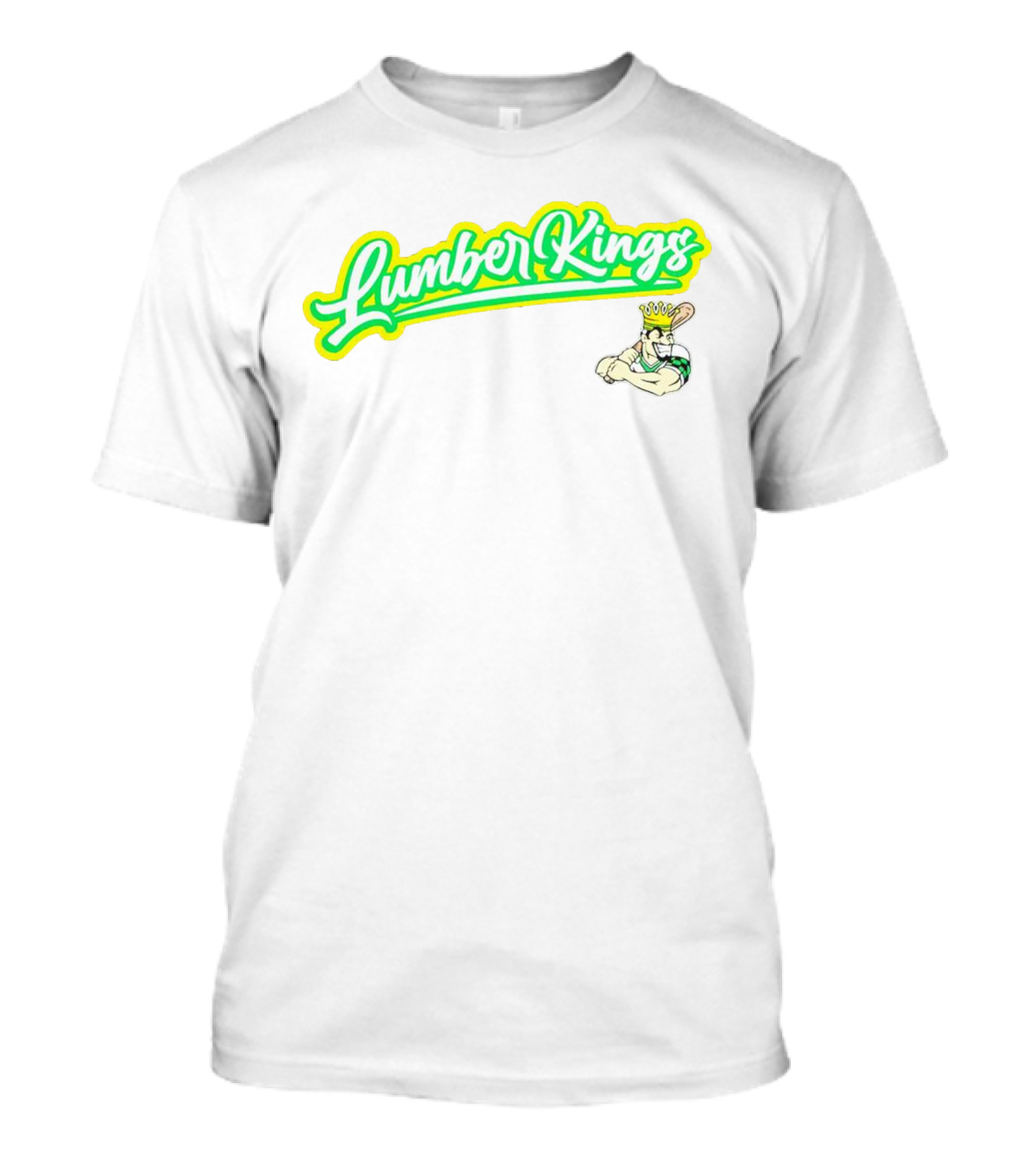 LumberKings Baseball Script With Crowned Bat Mascot T-Shirt