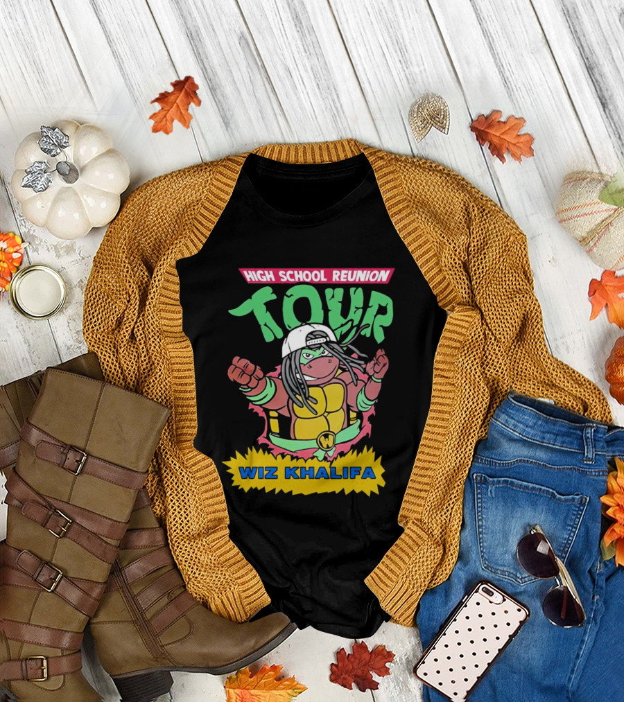 High School Reunion Tour Wiz Khalifa Ninja Turtle Crossover T-Shirt