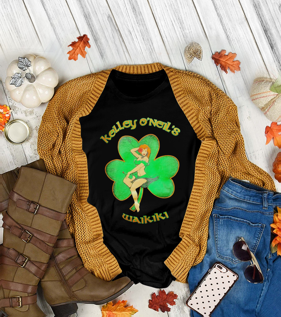 Kelley O'Neil's Waikiki Shamrock Pin-Up Girl T-Shirt