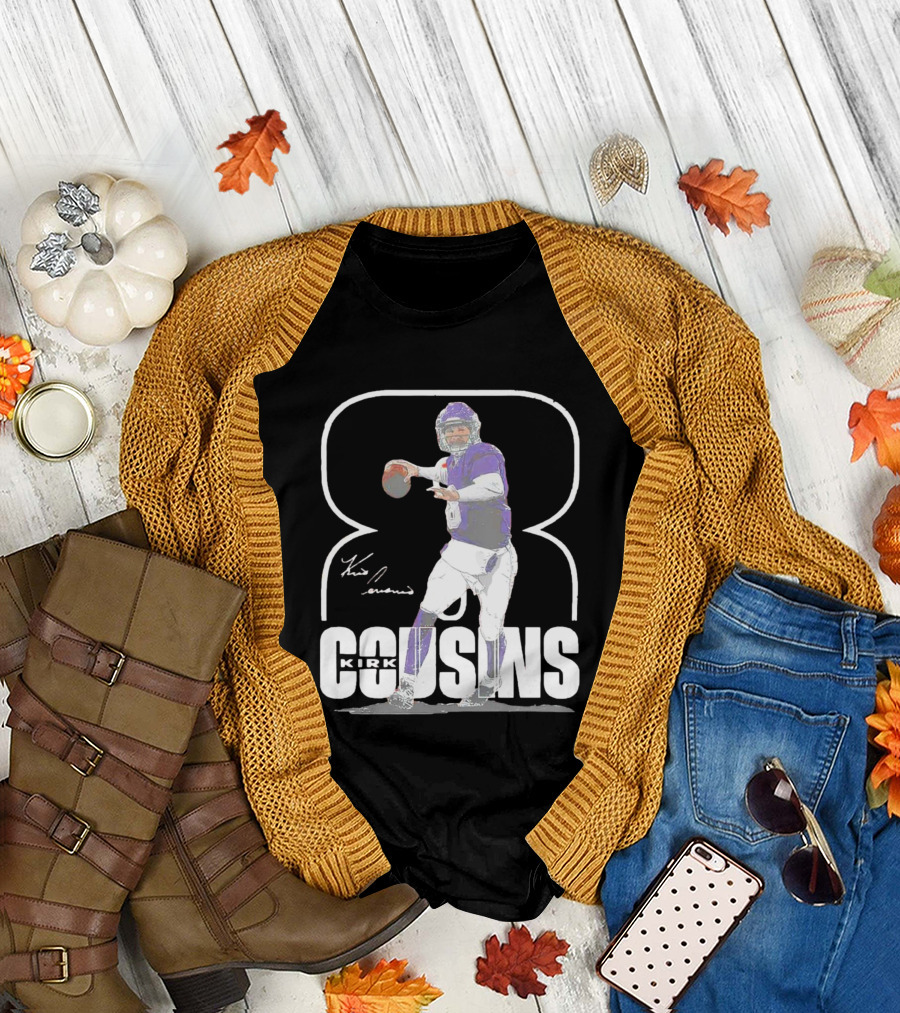 Kirk Cousins Number 8 Signature Football Quarterback T-Shirt