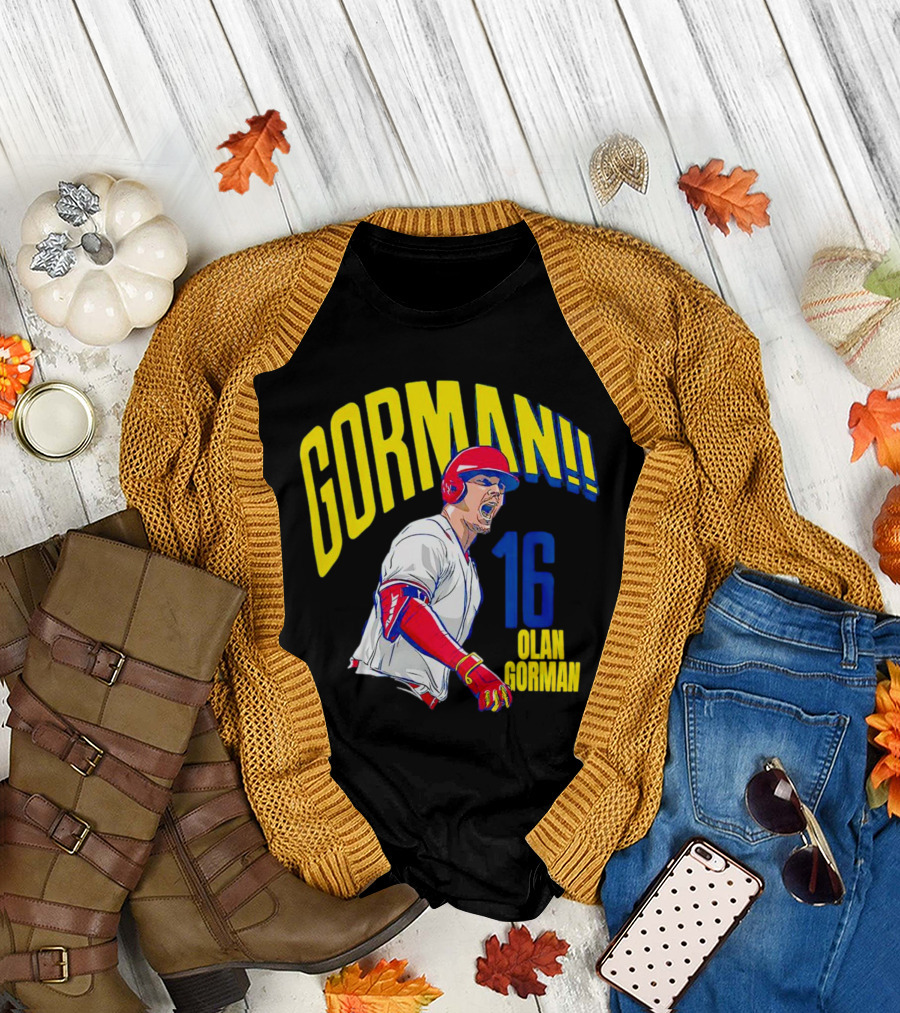 Gorman 16 Nolan Gorman St. Louis Cardinals MLBPA T-Shirt