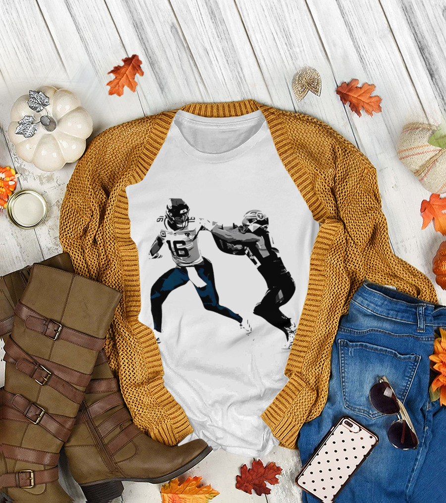The Stiff Arm Football Move Iconography T-Shirt