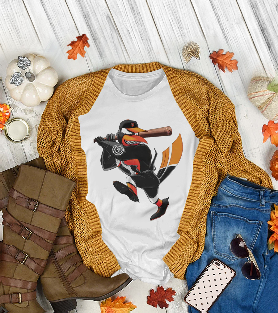 Baltimore Orioles Venom Bird Baseball Character T-Shirt
