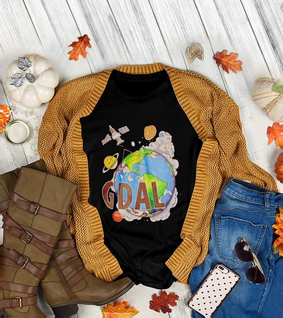 GDAL Astronaut Exploring Planets Orbiting Earth T-Shirt