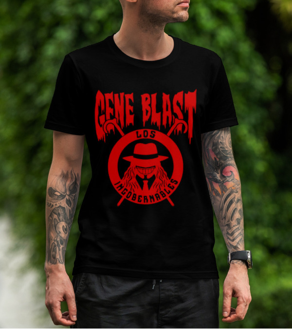 Gene Blast Los Ingobernables Mysterious Hat And Cane Emblem T-Shirt