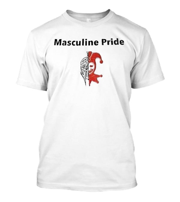 Masculine Pride Jester And Warrior Helmet Fusion T-Shirt
