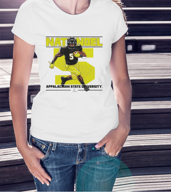 Nathaniel Noel Appalachian State University Football Number 5 T-Shirt