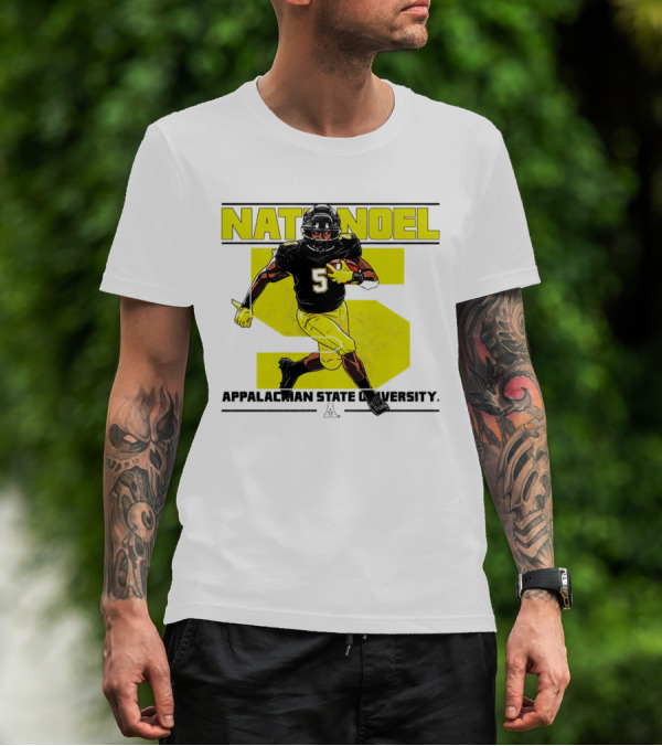 Nathaniel Noel Appalachian State University Football Number 5 T-Shirt