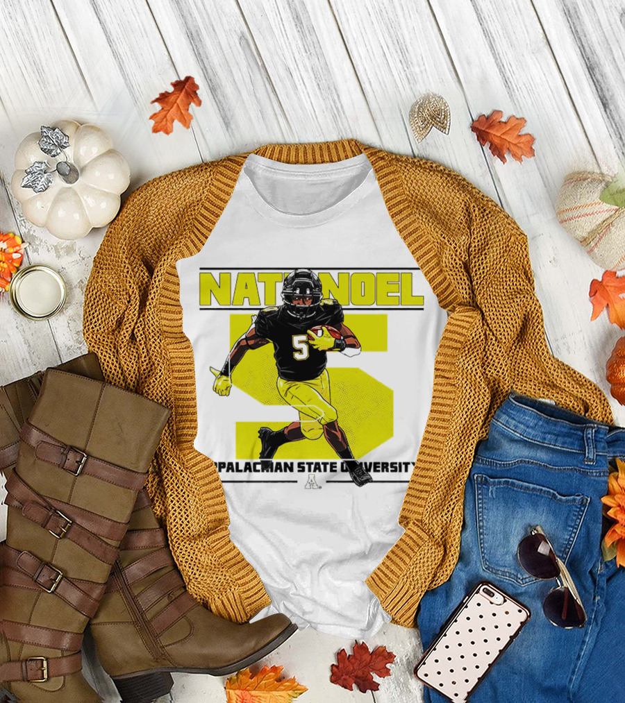 Nathaniel Noel Appalachian State University Football Number 5 T-Shirt