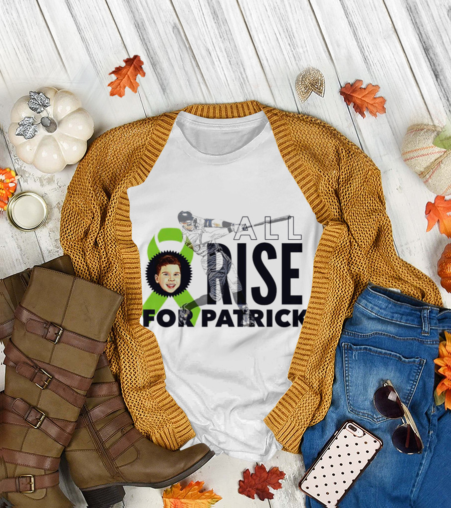 All Rise for Patrick Aaron Judge Baseball with Green T-Shirt