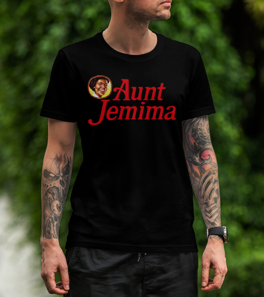 Aunt Jemima Retro Logo Red Text ón T-Shirt