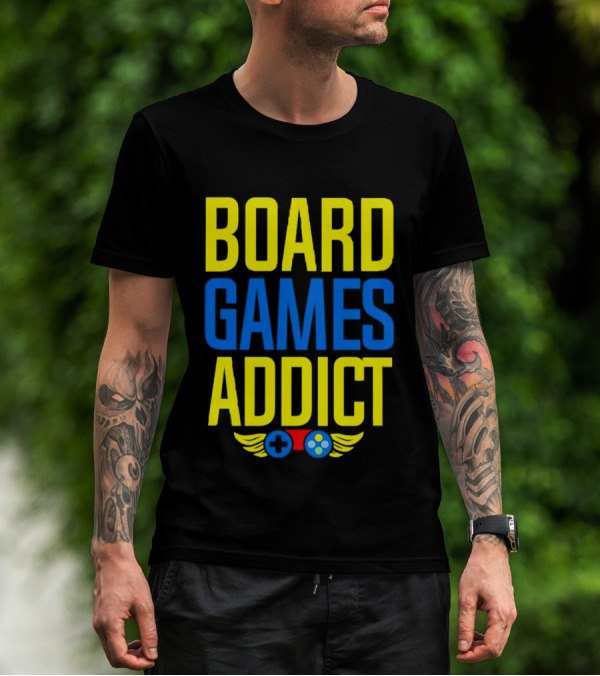 BOARD GAMES ADDICT CONTROLLER WINGS T-Shirt
