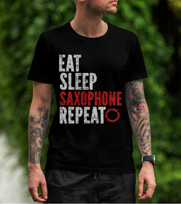 Eat Sleep Saxophone Repeat Halloween T-Shirt