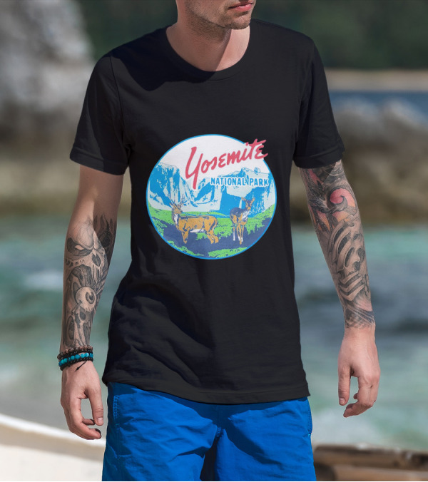 Yosemite National Park Scenic Wildlife With Deer T-Shirt