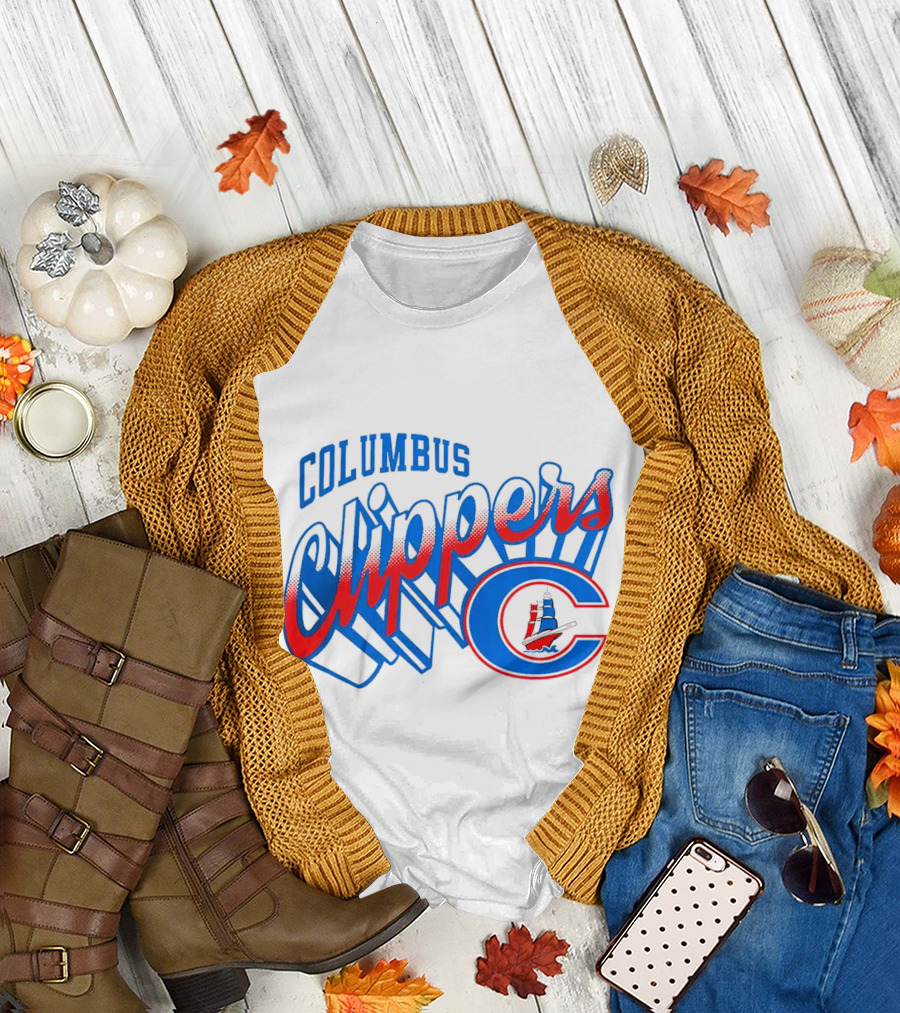 Columbus Clippers 3D Logo Ash Where I’m From T-Shirt