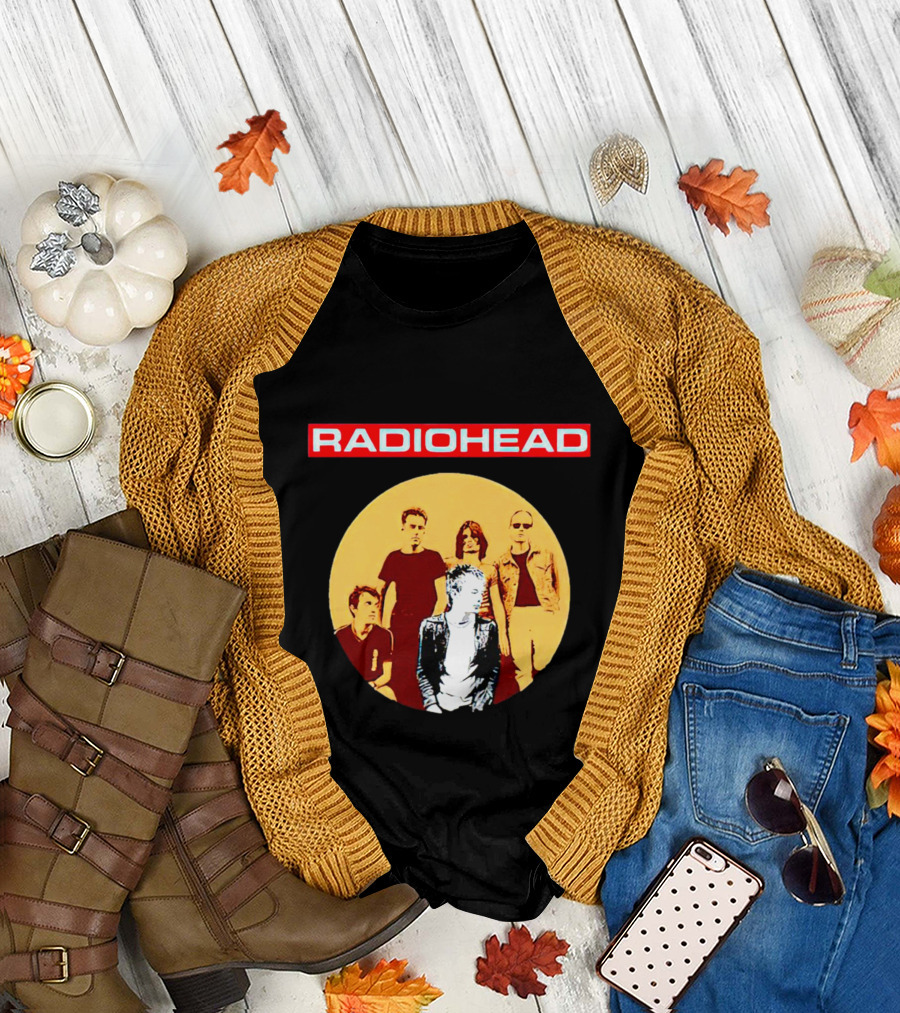 RADIOHEAD Band Members Vintage Circle T-Shirt