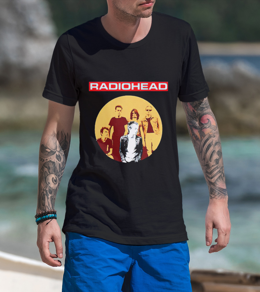 RADIOHEAD Band Members Vintage Circle T-Shirt