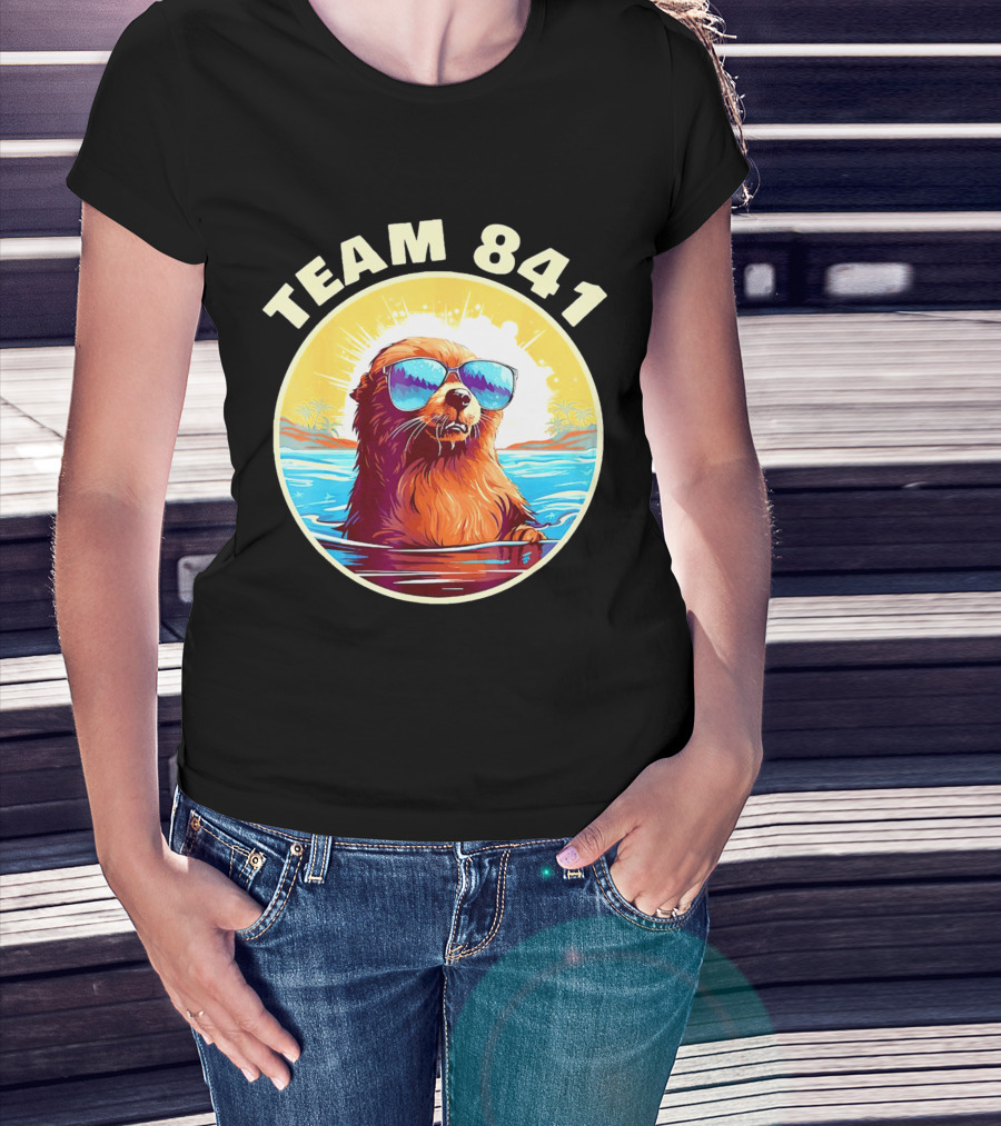 Team 841 Surfing Otter My Way California Sea Otter T-Shirt