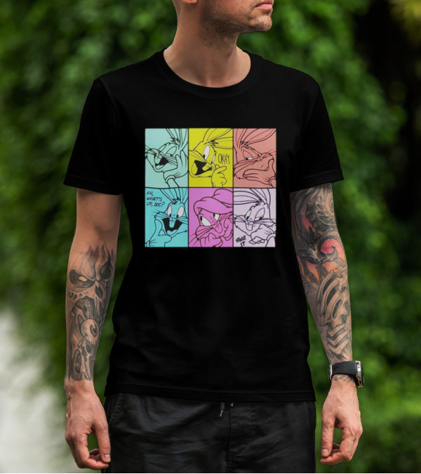 Looney Tunes Bugs Bunny Pop Art Color Blocks Eh What's Up Doc Okay Thbt It T-Shirt