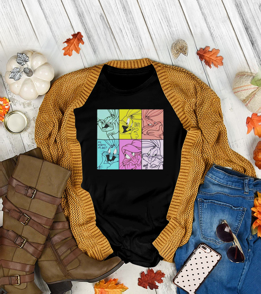 Looney Tunes Bugs Bunny Pop Art Color Blocks Eh What's Up Doc Okay Thbt It T-Shirt