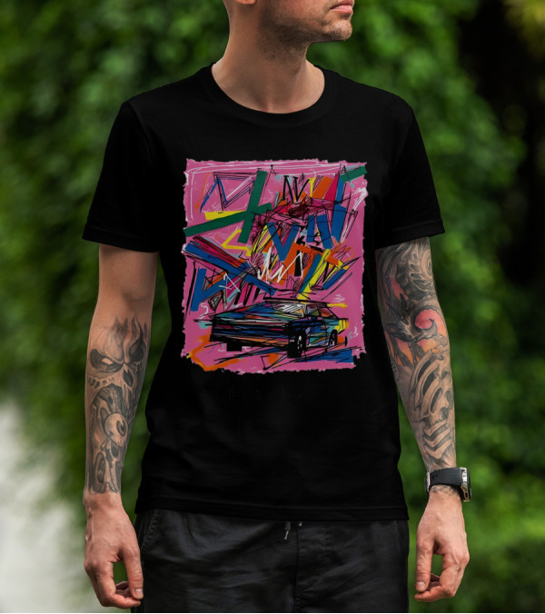 Le Arevey Car Draw Abstract Street T-Shirt