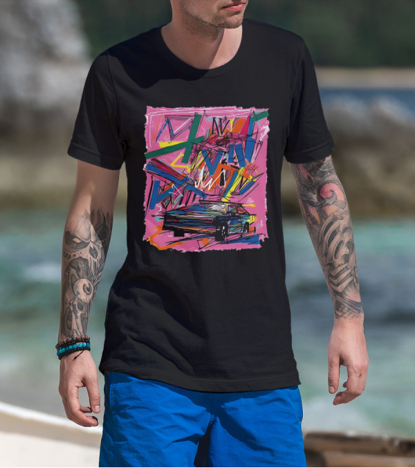 Le Arevey Car Draw Abstract Street T-Shirt