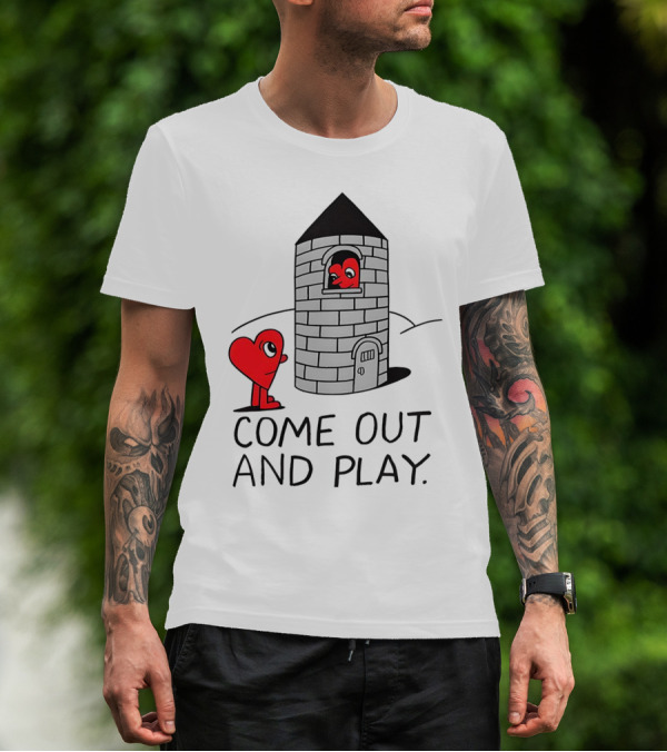 Come Out And Play Heart Characters By Tower T-Shirt