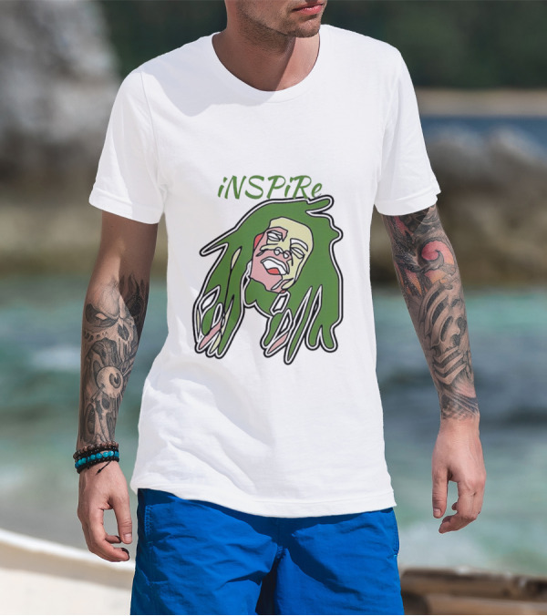 Bob Marley Inspire INSPiRe Green Hair T-Shirt