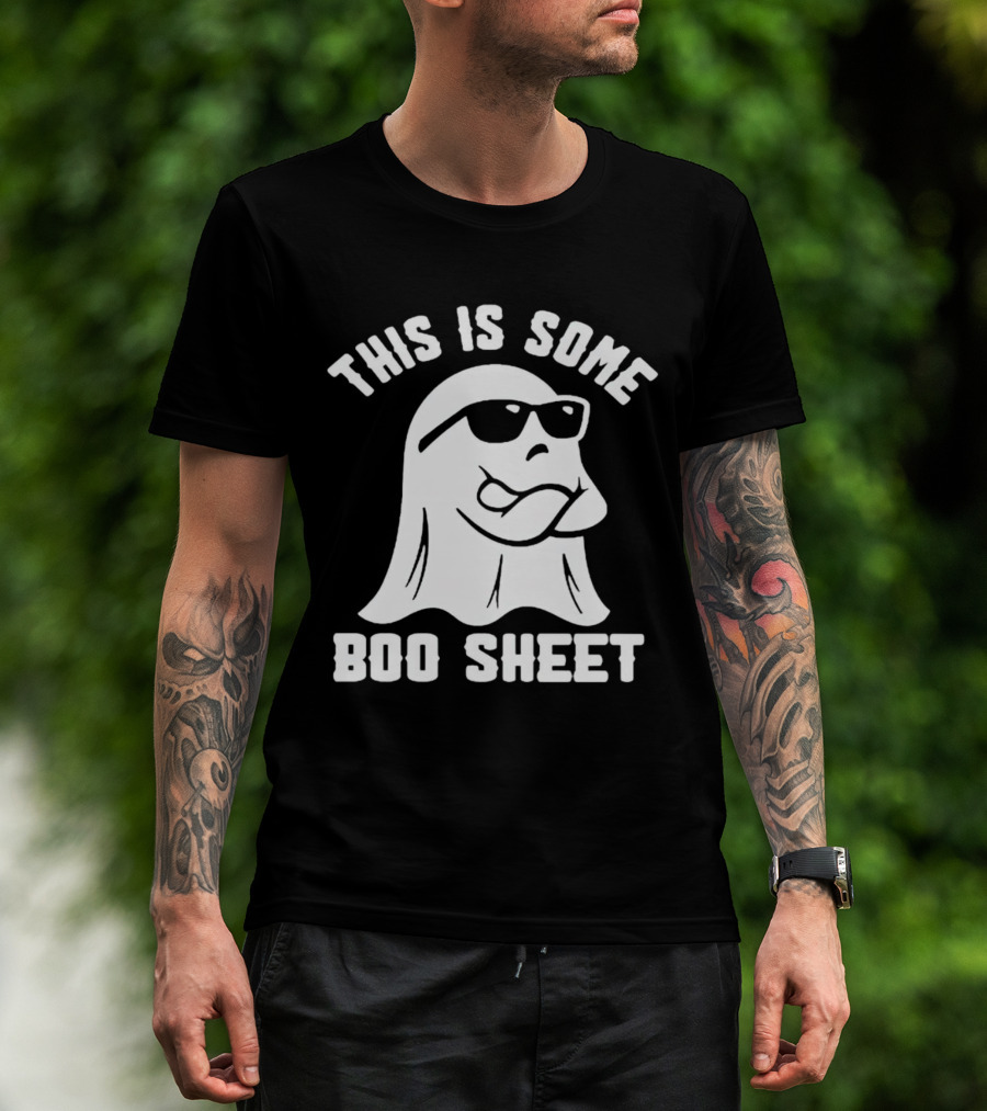 This Is Some Boo Sheet Halloween Ghost Wearing Sunglasses T-Shirt
