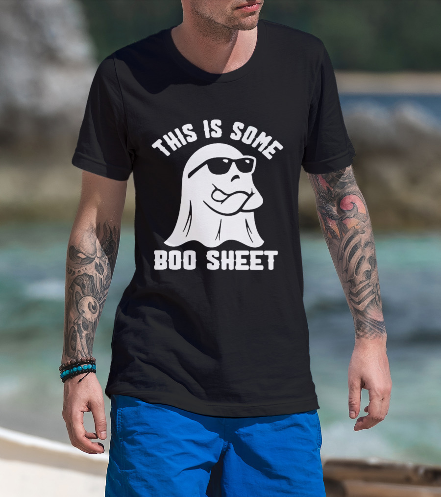 This Is Some Boo Sheet Halloween Ghost Wearing Sunglasses T-Shirt