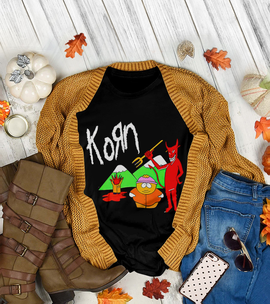 Korn South Park Eric Cartman and Devil Scene T-Shirt