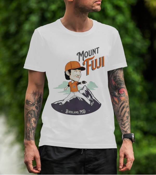 Mount Fuji Birdland MD Baseball Cartoon Character T-Shirt