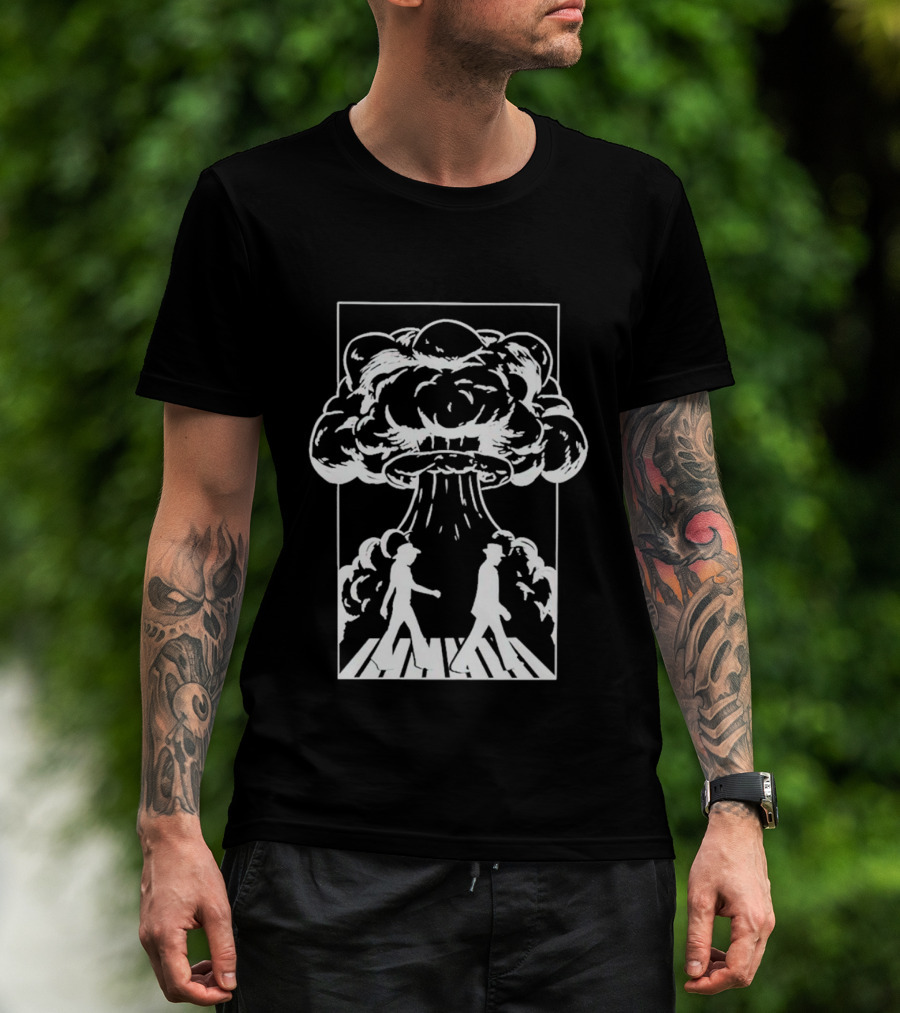 Barbenheimer Road Barbie Abbey Explosion Crossing T-Shirt