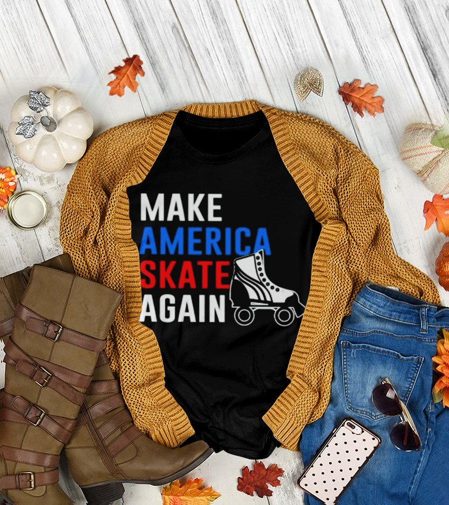MAKE AMERICA SKATE AGAIN Roller Skate T-Shirt