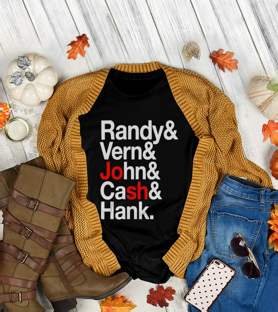 Randy Vern John Cash Hank Country Music Icons T-Shirt