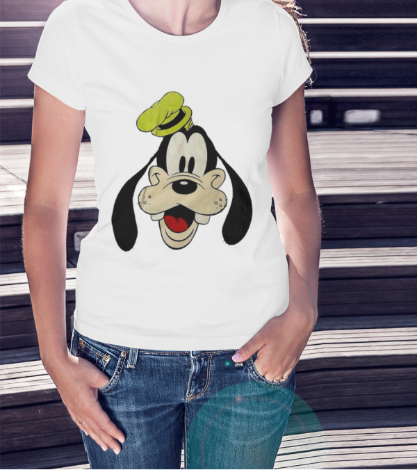 Yats Goofy Head Disney Character Face T-Shirt