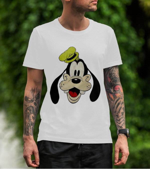Yats Goofy Head Disney Character Face T-Shirt