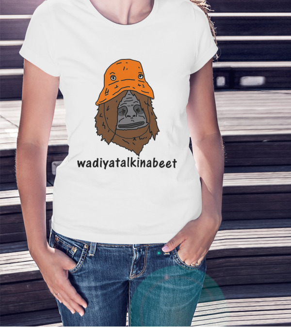 Big Lez Show Wadiyatalkinabeet Orange Hat Cartoon Character T-Shirt