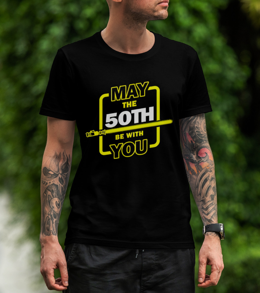 May The 50th Be With You Lightsaber T-Shirt