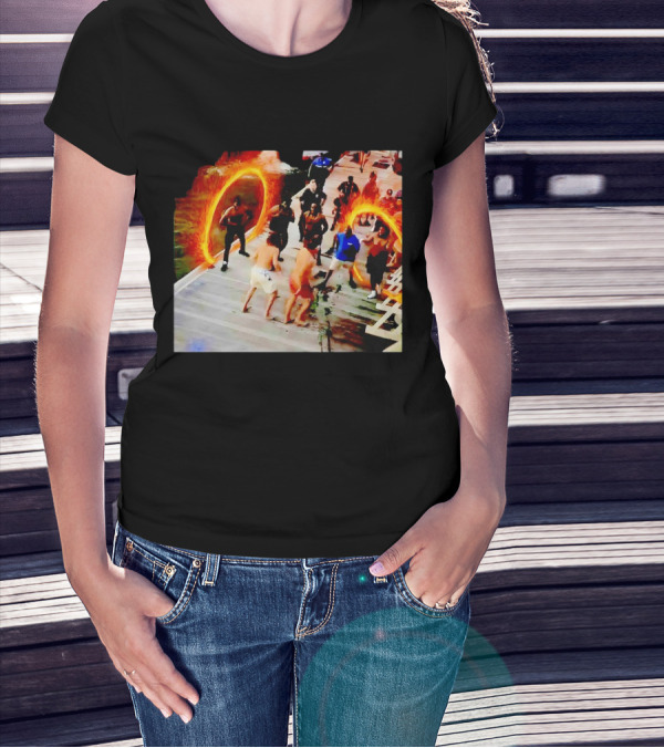 Montgomery Alabama Riverboat Fight Avengers Portal Scene Recreation T-Shirt