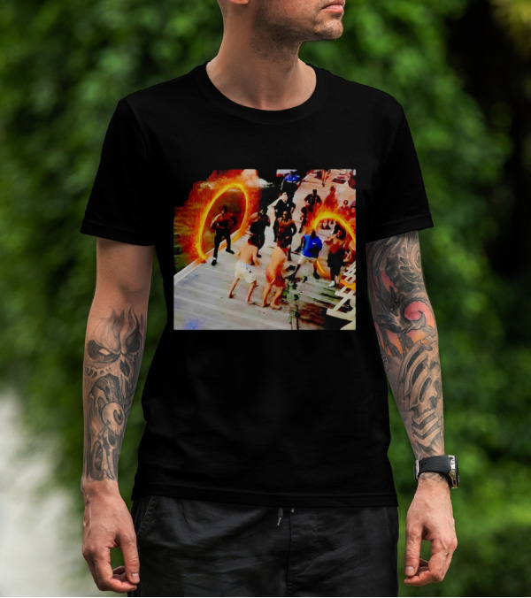 Montgomery Alabama Riverboat Fight Avengers Portal Scene Recreation T-Shirt